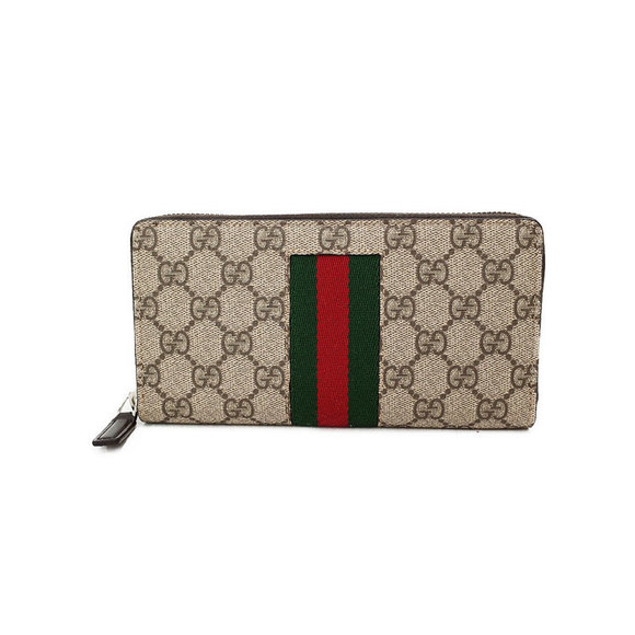 Gucci Black GG Web Zip Long Wallet Supreme - Picture 1 of 5